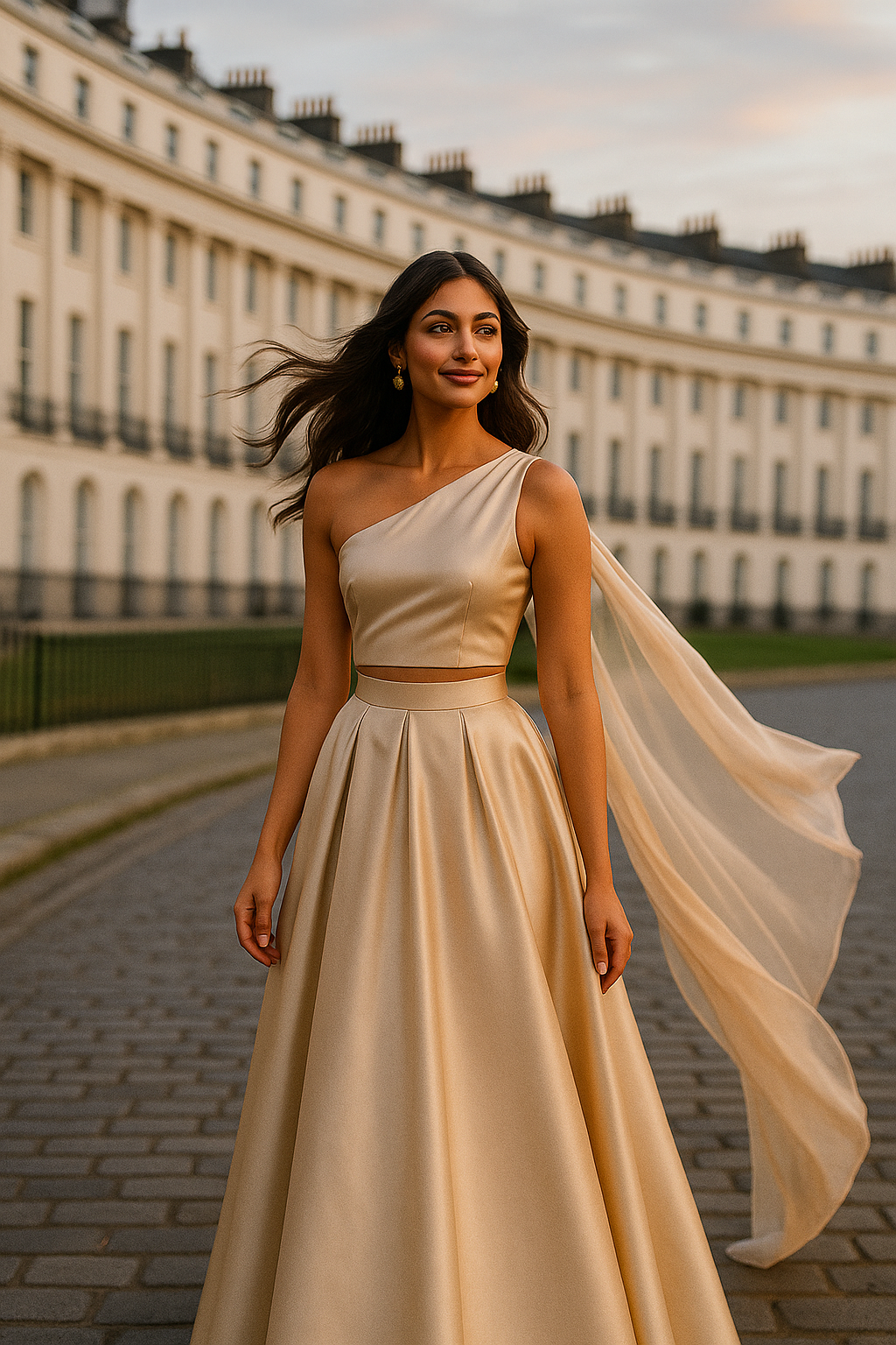 Duchess satin lehenga skirt (black and other colours)