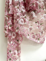 Anita .V. Velvet soft rose Pajami suit and net embroidered dupatta