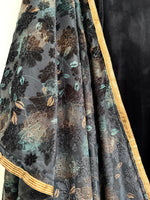 Anita .V. Velvet Black Pajami suit and leaf dupatta set