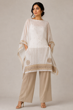 Sari boarder silver and gold kaftan