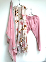 Asymmetric frill dress and suit set
