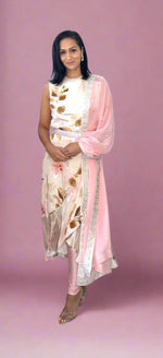 Asymmetric frill dress and suit set