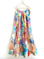 Rainbow split jacquard lehenga skirt