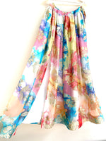 Rainbow split jacquard lehenga skirt