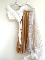 Liquid gold godet lehenga skirt