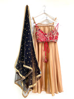 Liquid gold godet lehenga skirt