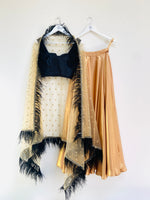 Liquid gold godet lehenga skirt