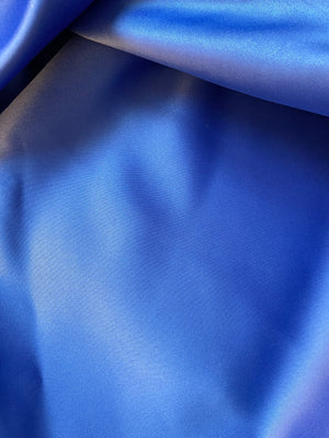 Duchess satin shoulder drape top