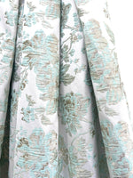 Mint green brocade lehenga skirt
