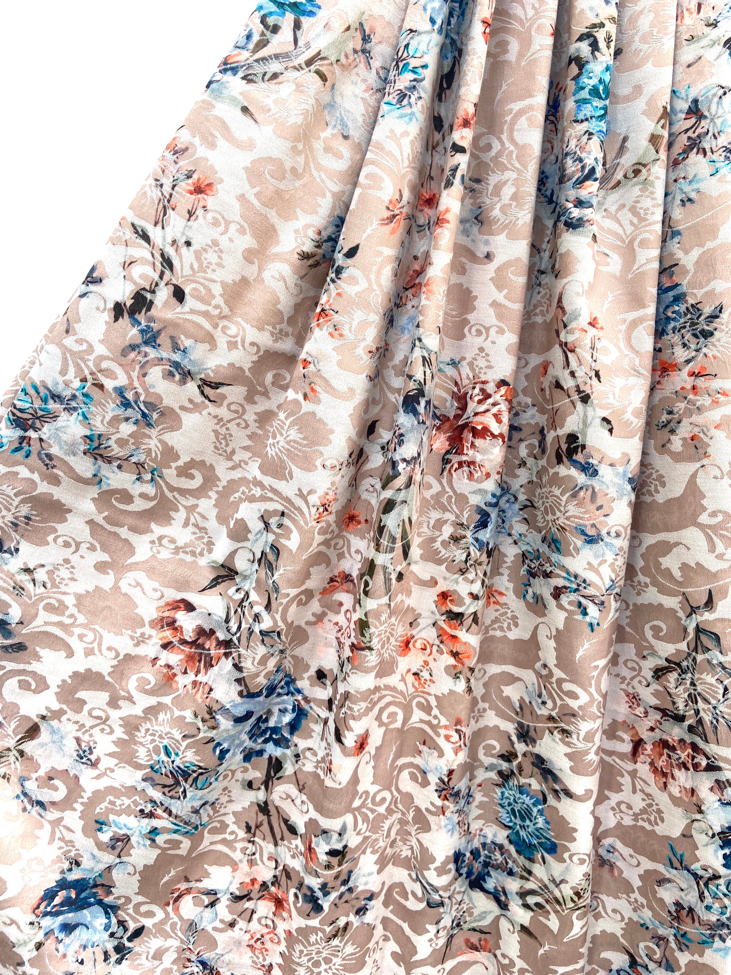 Champagne gold floral lehenga skirt
