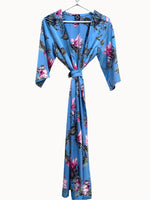 Sky blue and pink floral Kimono