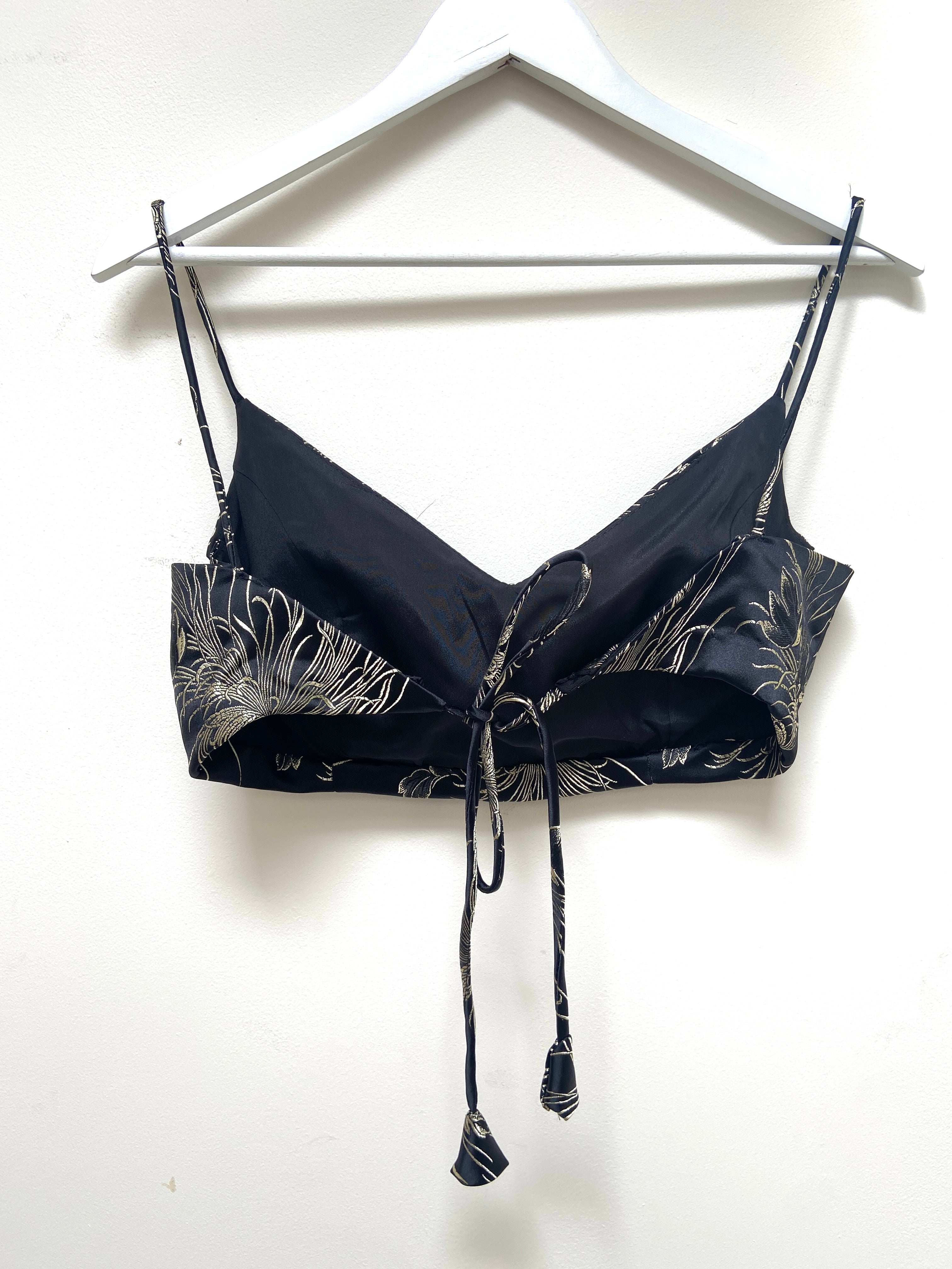 Art Deco firework strap crop top