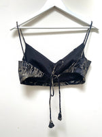 Art Deco firework strap crop top