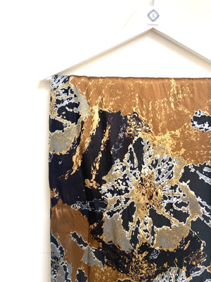 Silk marble black and gold dupatta