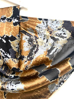Silk marble black and gold dupatta