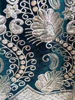 Ambi emerald green velvet lehenga skirt