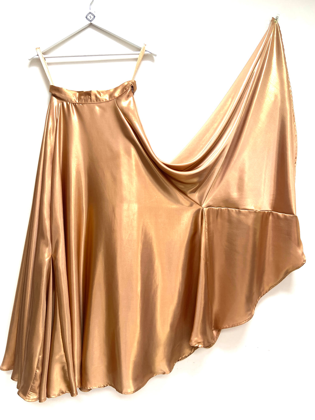 Liquid gold godet lehenga skirt
