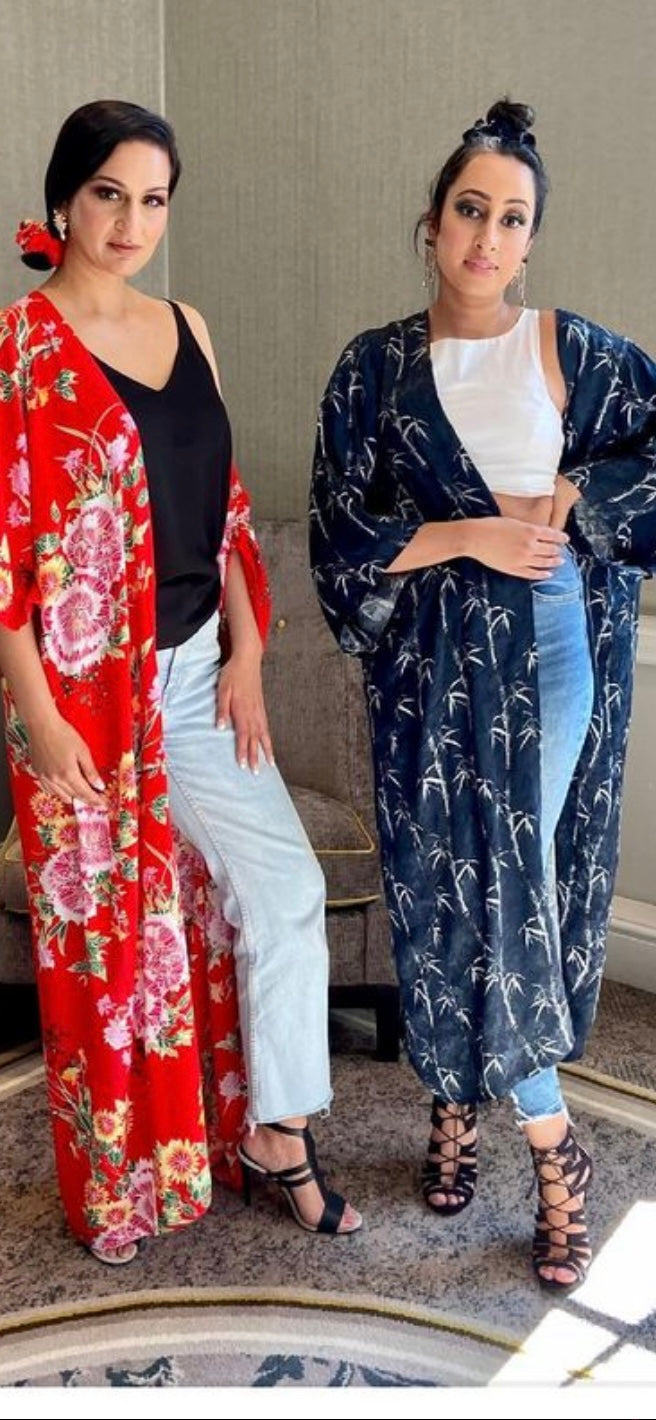 Red Floral Kimono - Sample sale