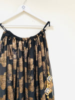 Black and Gold sequin detail lehenga skirt