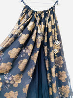 Black and Gold sequin detail lehenga skirt