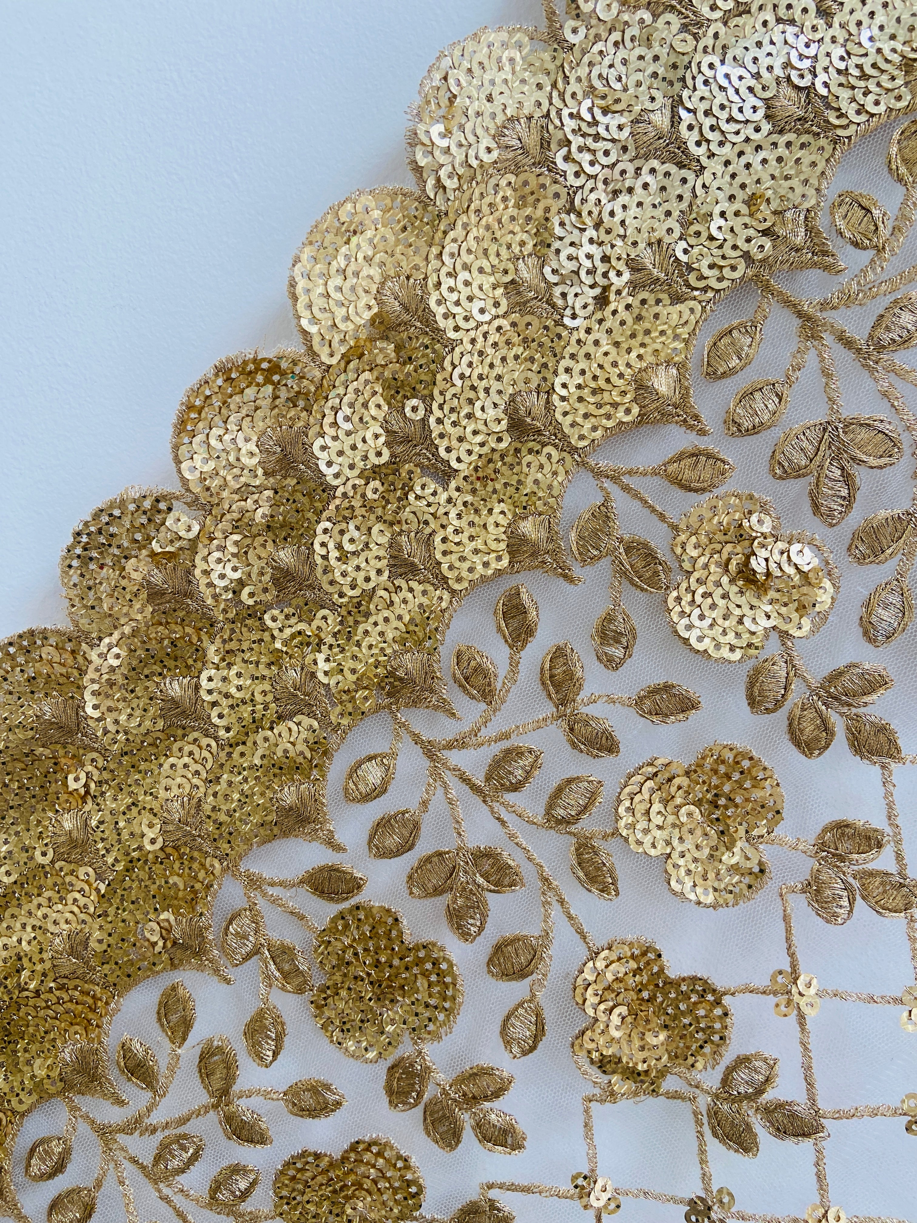 Gold sequin dupatta