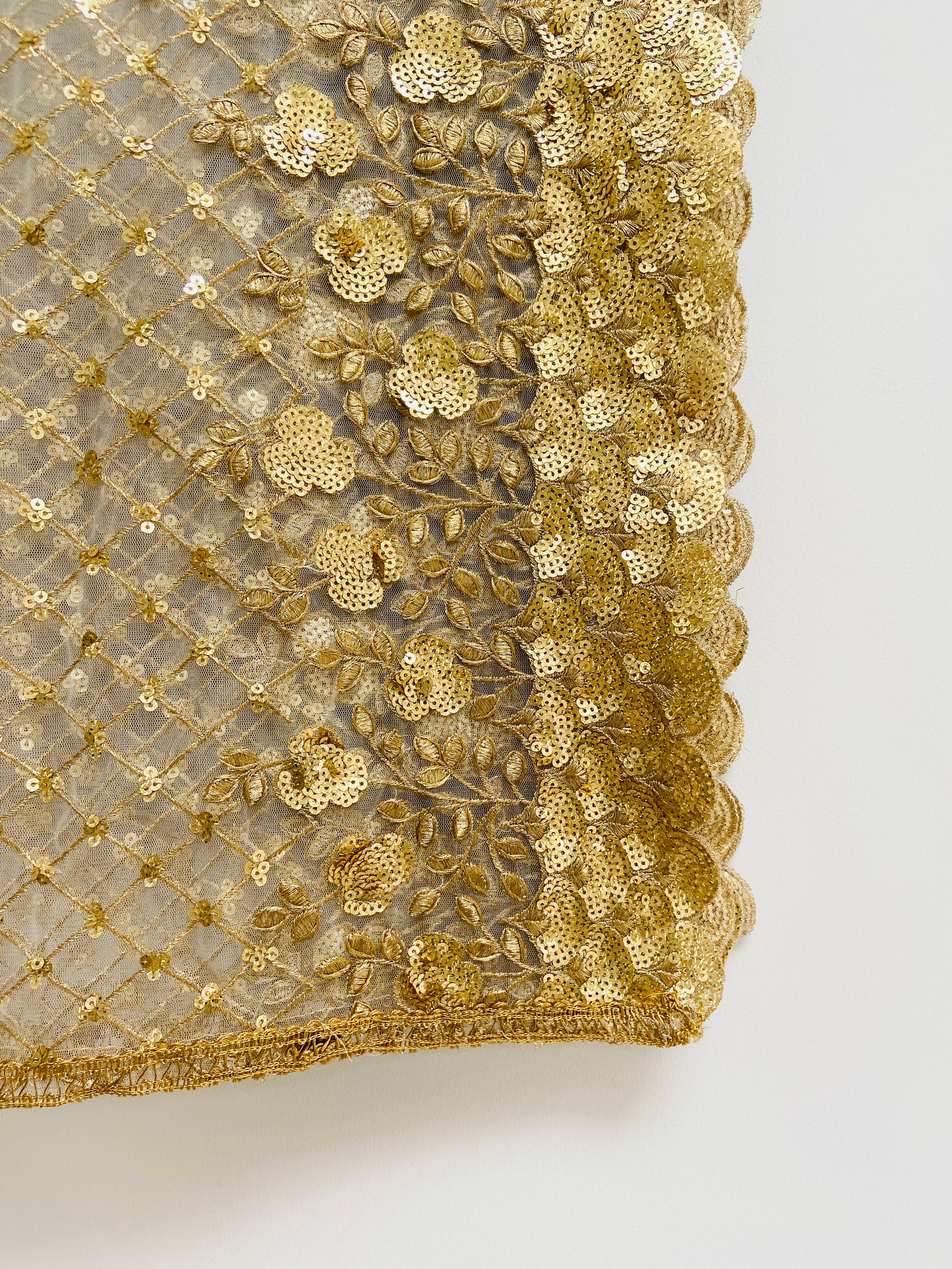 Gold sequin dupatta