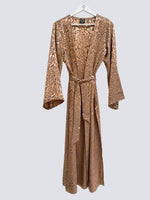 Gold leopard jacquard Kimono