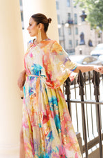 Rainbow split skirt with top combinations
