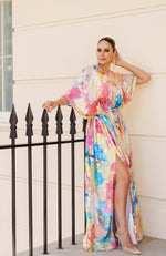Rainbow split jacquard lehenga skirt