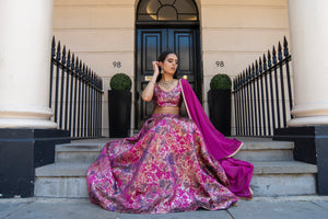 Magenta Lehenga set