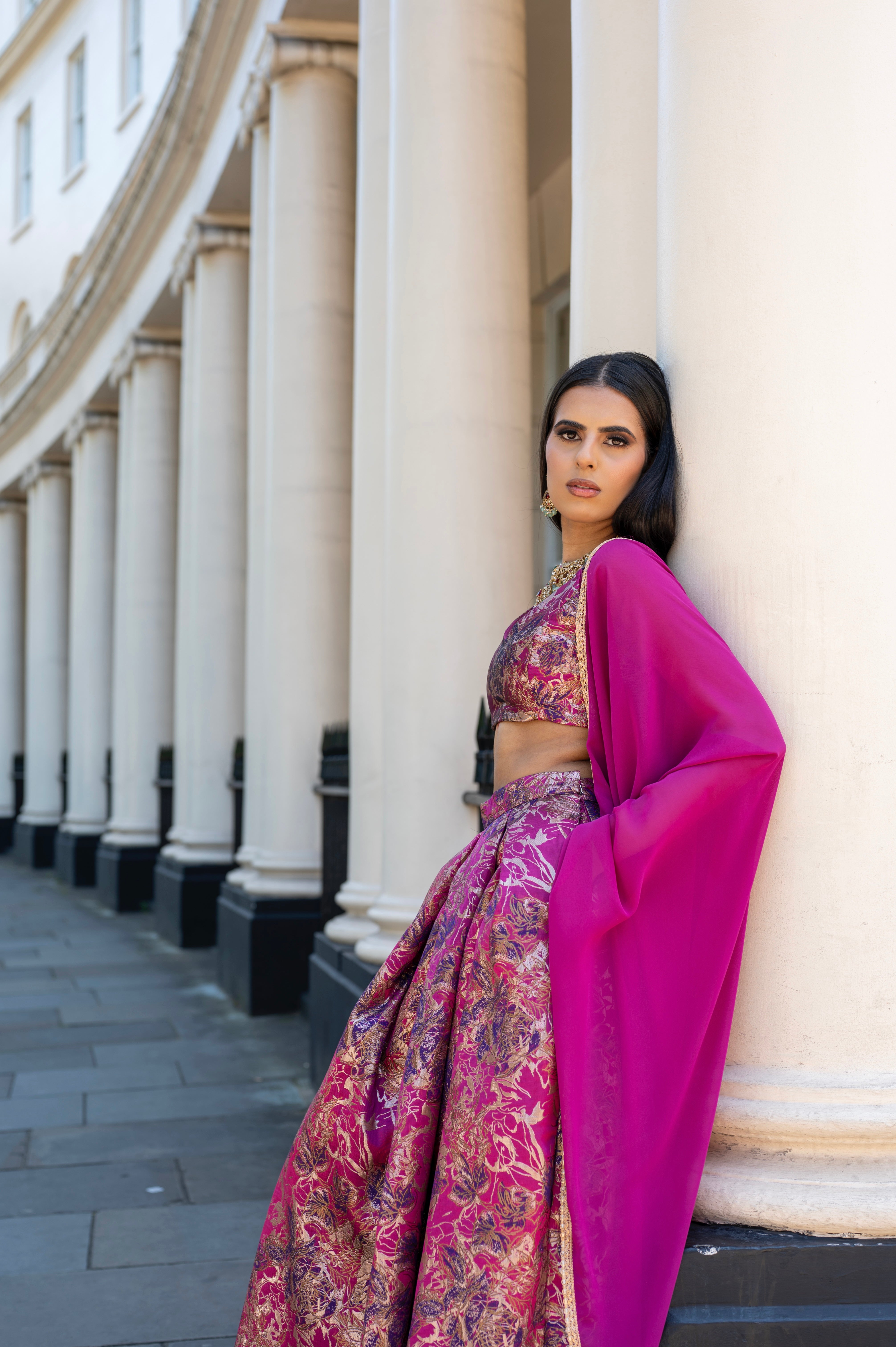 Magenta Lehenga set