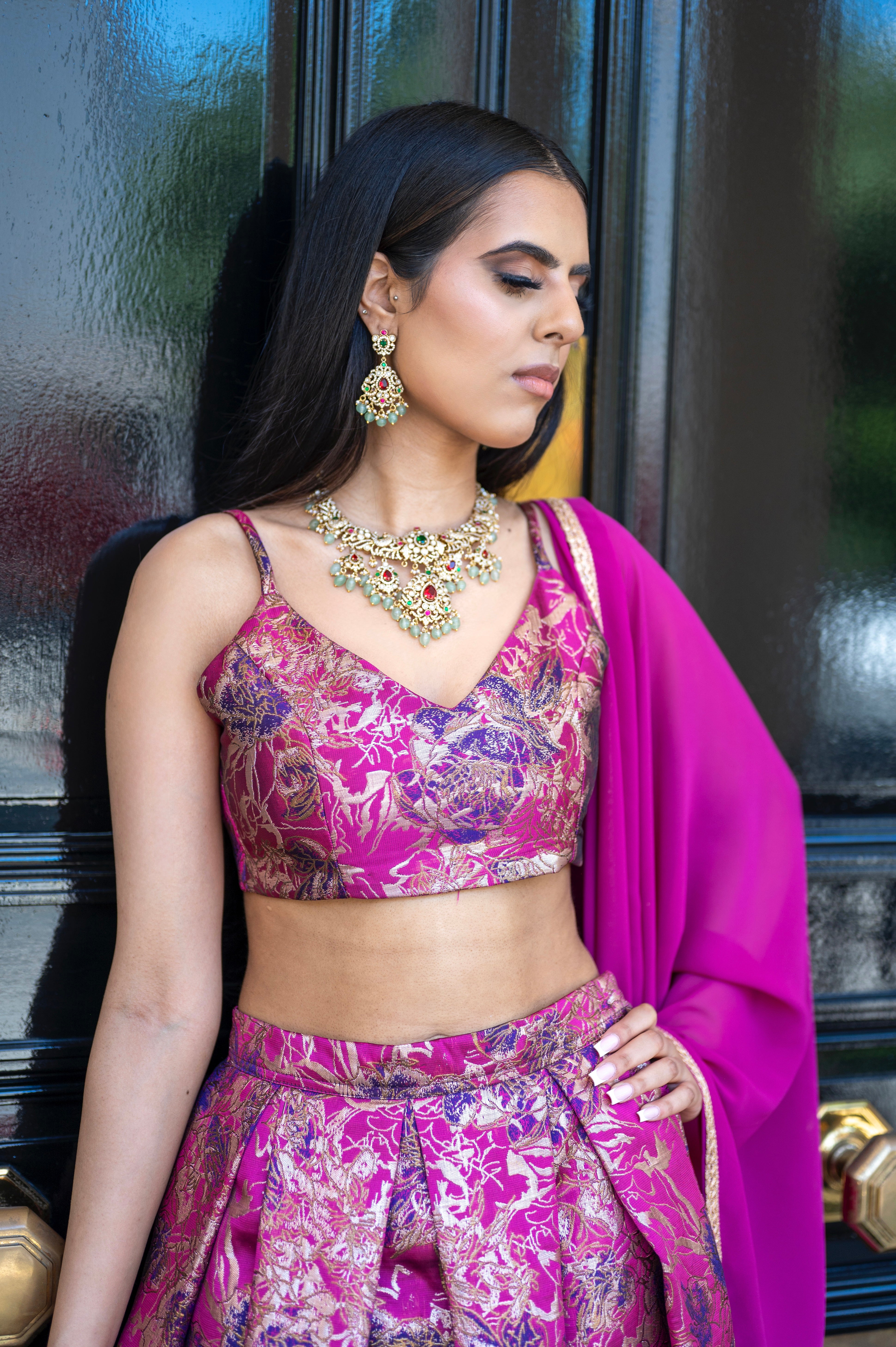 Magenta Lehenga set