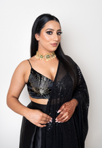 Art Deco firework strap crop top