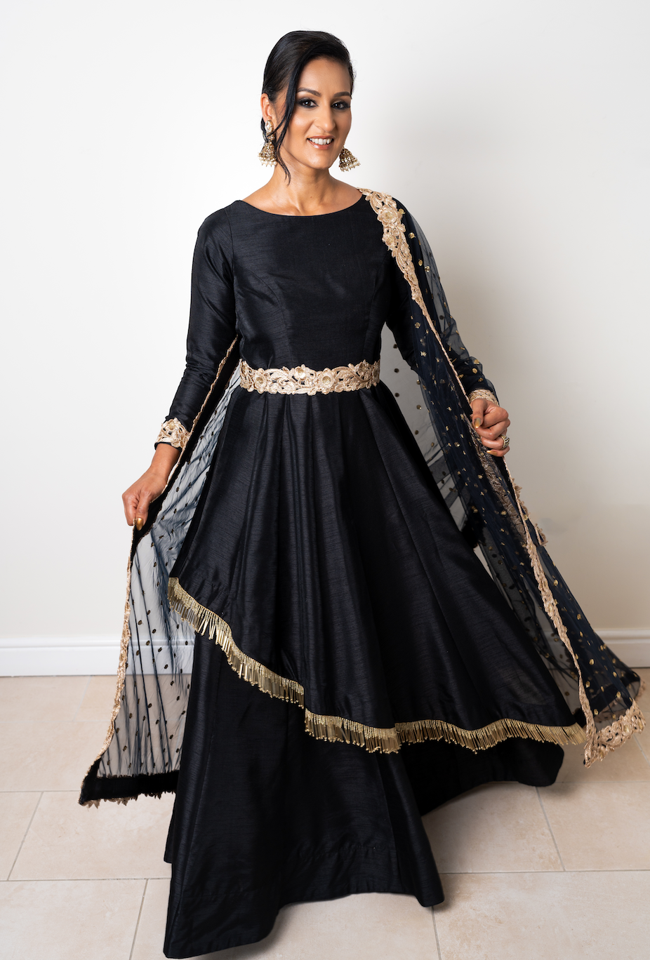 Asymmetric Anarkali gown - available in various colours