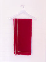 Gold Trim Maroon Dupatta