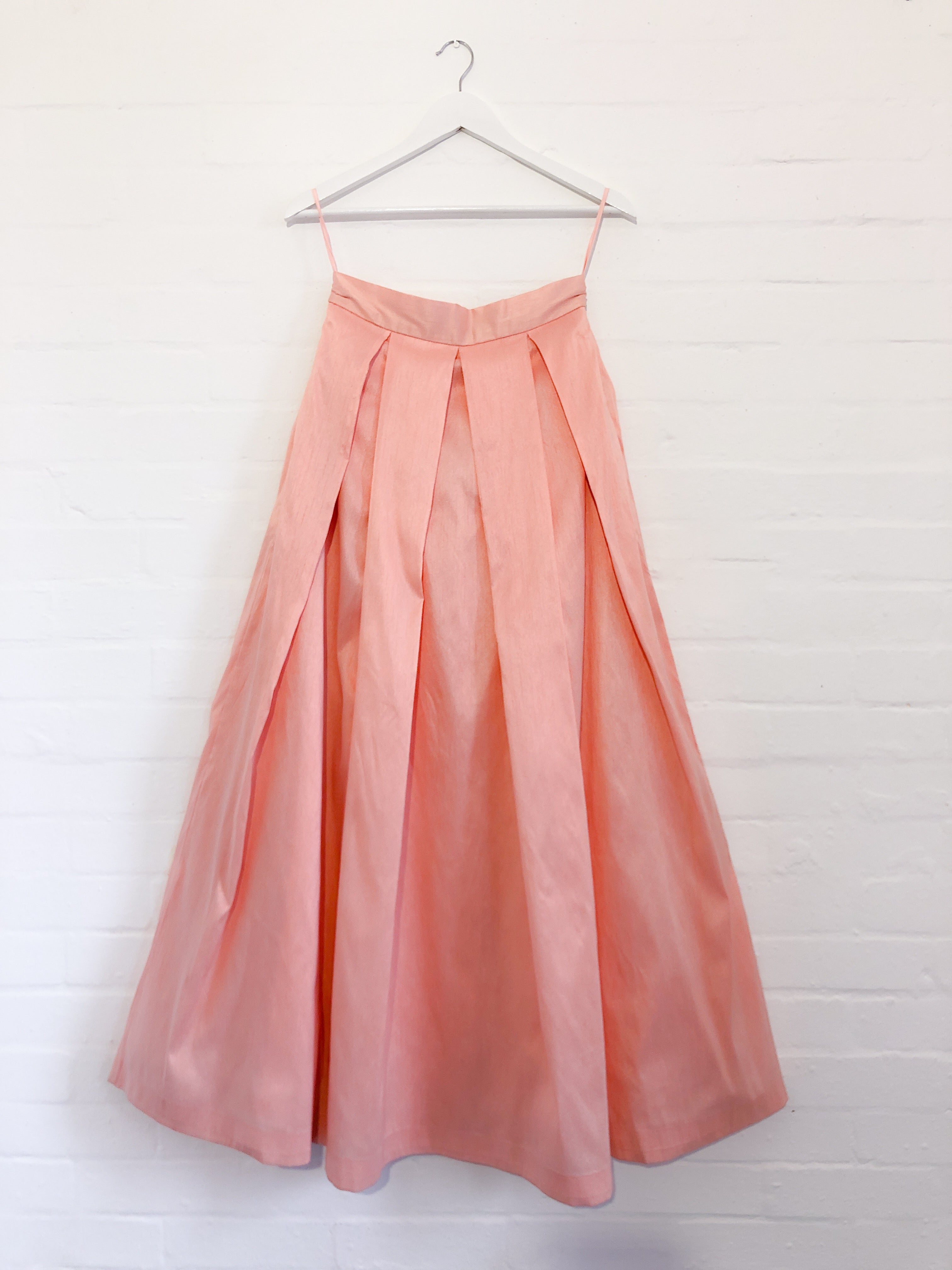 Peach Box Pleat Skirt