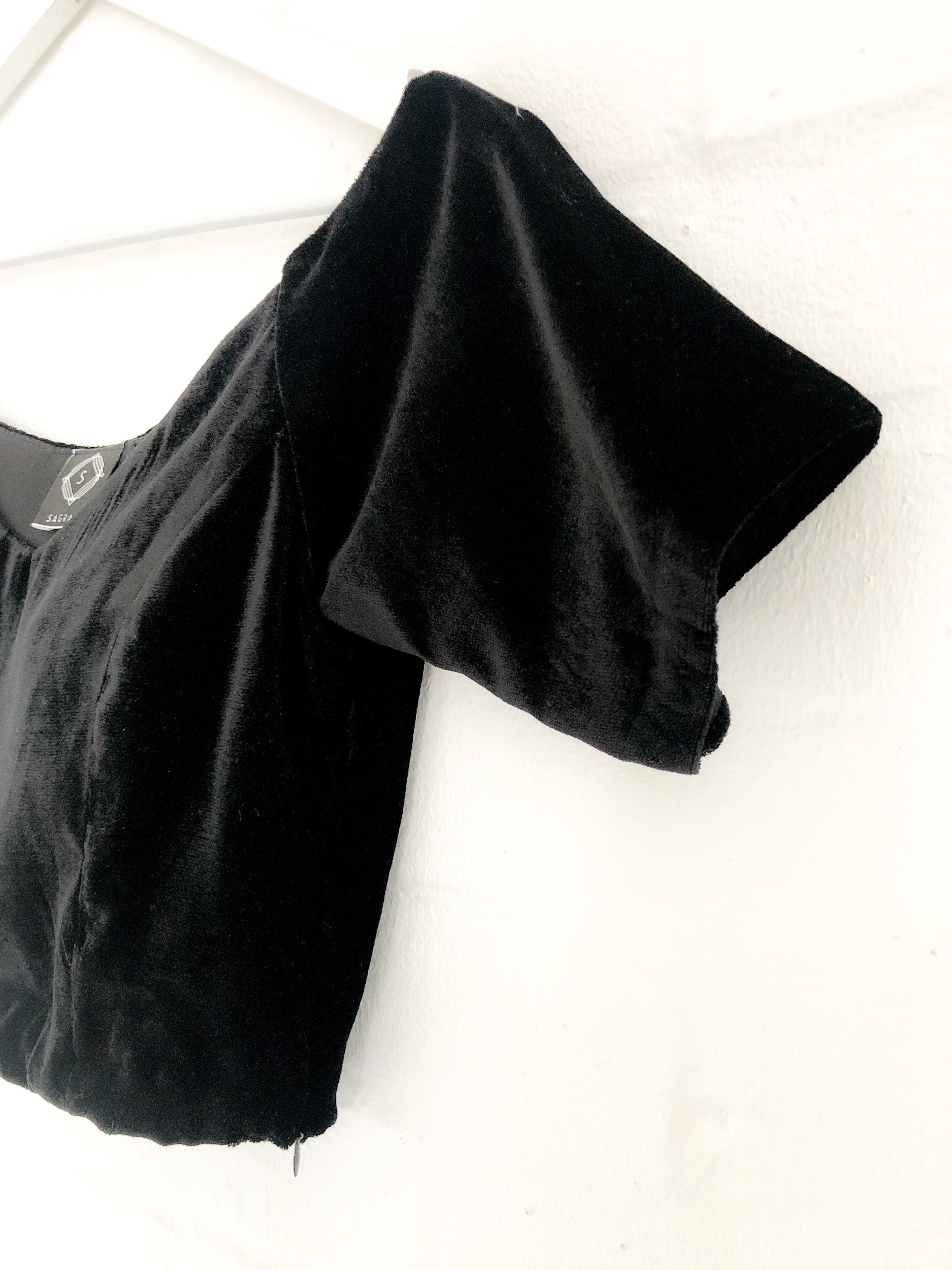 Velvet bardot top