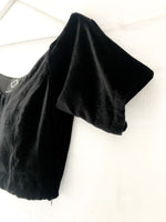 Velvet bardot top