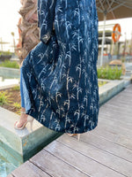Bamboo Print Blue Kimono - Sample sale