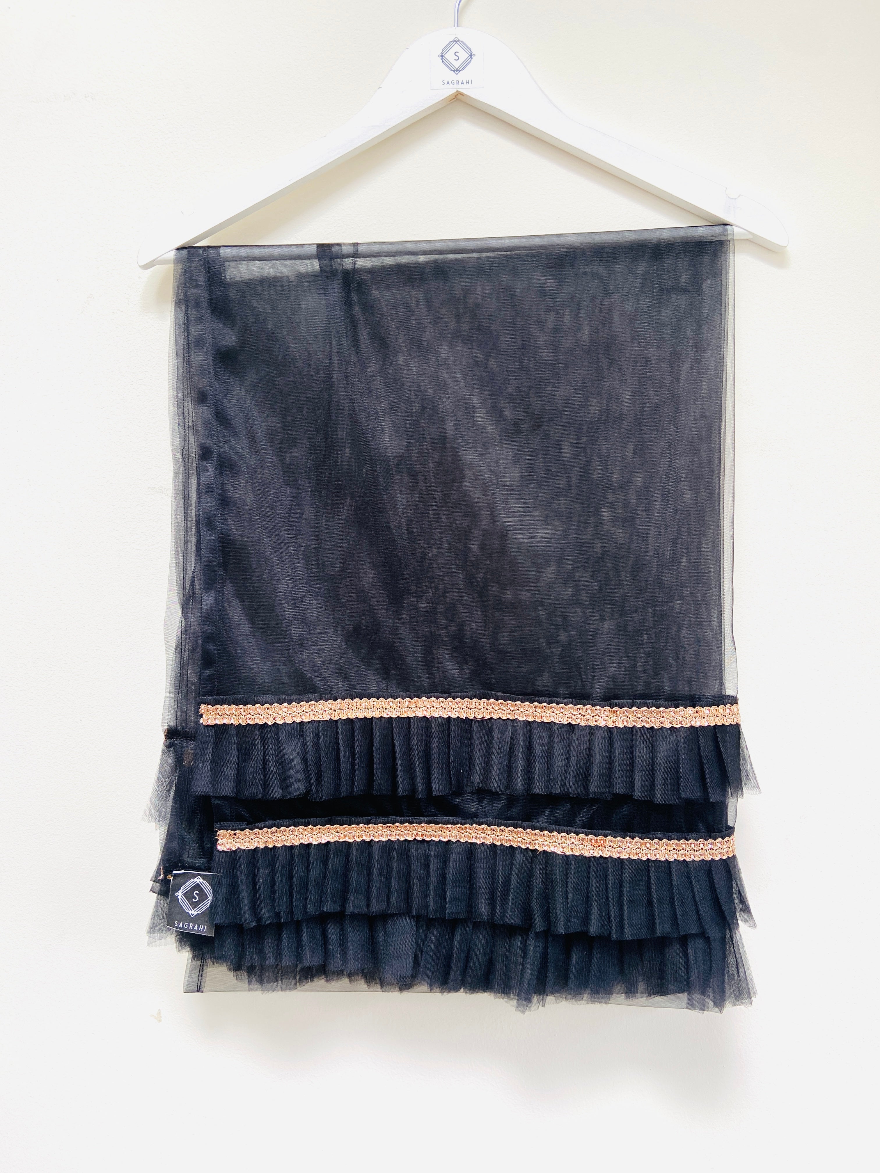 Double row pleat dupatta