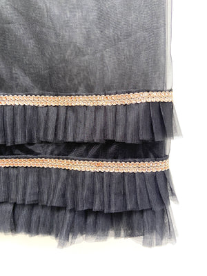 Double row pleat dupatta