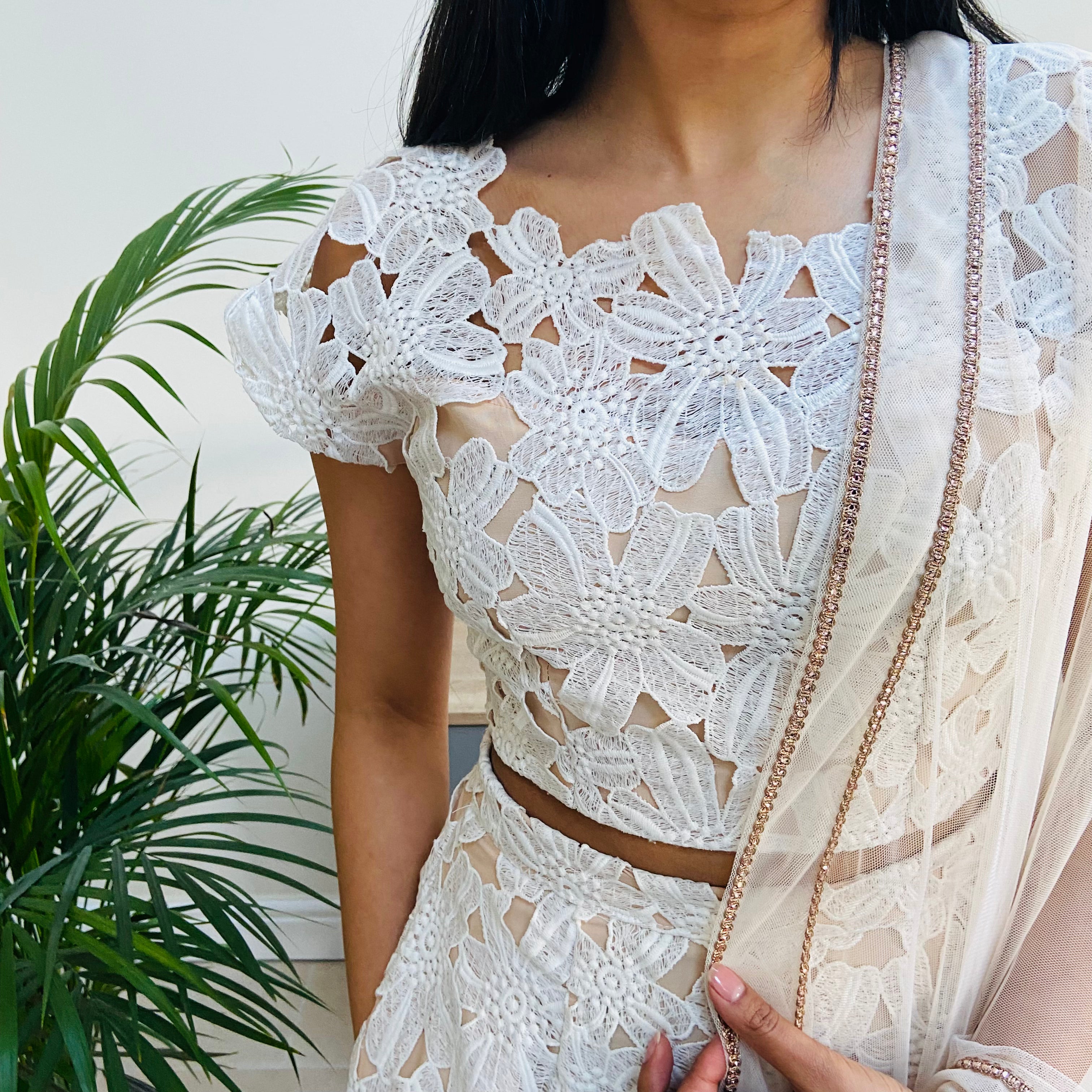 Lace top and skirt lehenga - Sample sale