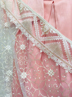 Embroidered zigzag sequin dupatta