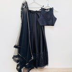 Black Lehenga set with choice of dupatta