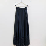 Black satin lehenga skirt