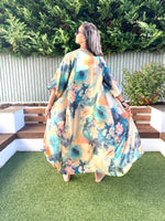 Green and gold kimono