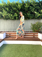 Green and gold kimono