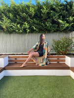 Green and gold kimono