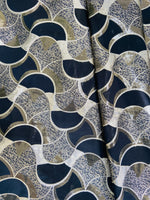 Art Deco fan black and gold lehenga skirt.