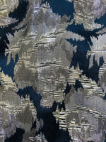 Textured Art black and gold bardot top